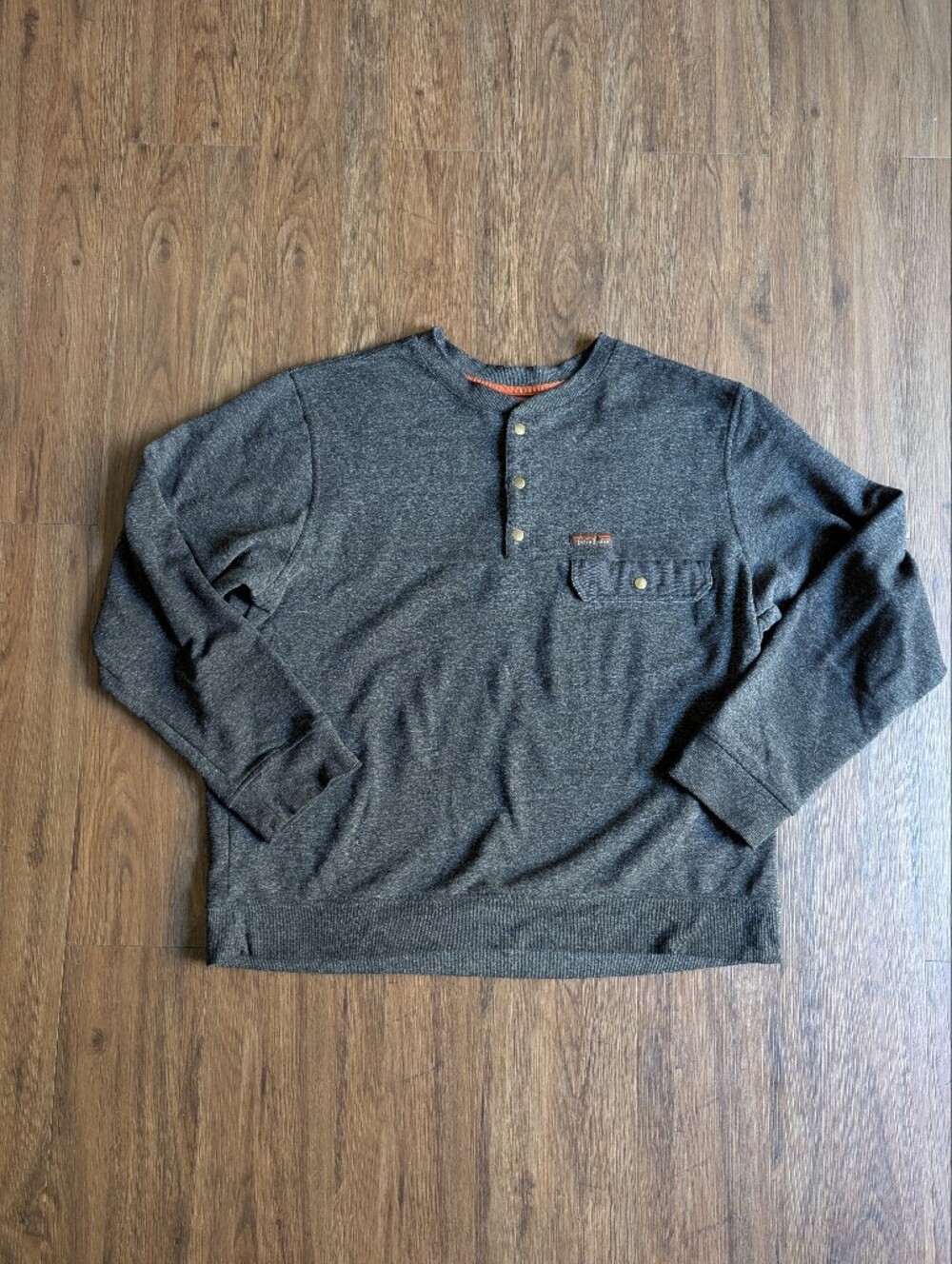Patagonia Men's Charcoal Long-Sleeve Work Sweatshirt Sz L
